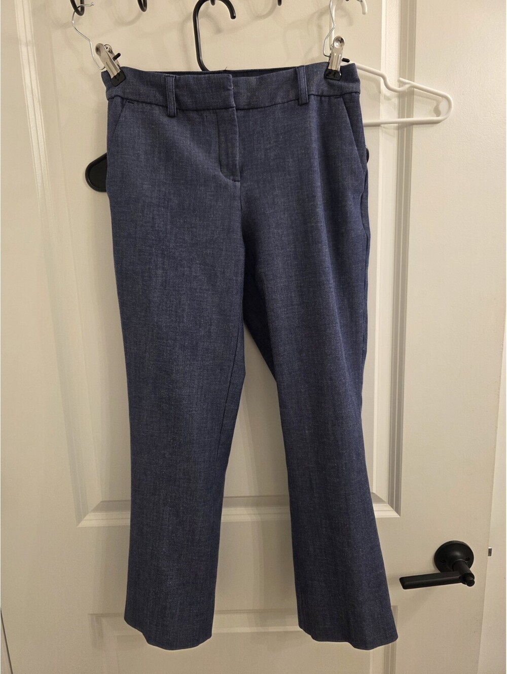 Express Women's Columnist Barely Boot Mid-Rise Size 2 Stretch Blue
